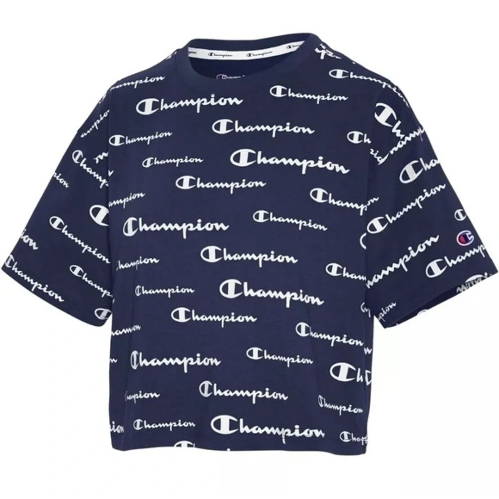Champions Navy Logo Crop Top - Picture 9 of 13
